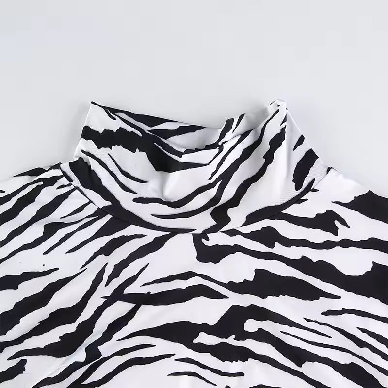 Open-Back Zebra Tie Crop Top