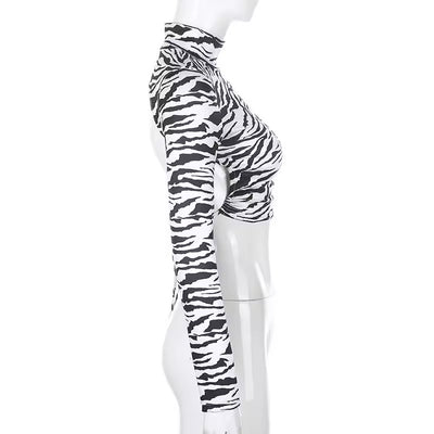 Open-Back Zebra Tie Crop Top