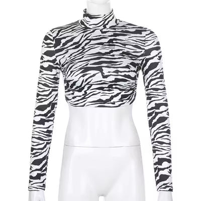 Open-Back Zebra Tie Crop Top