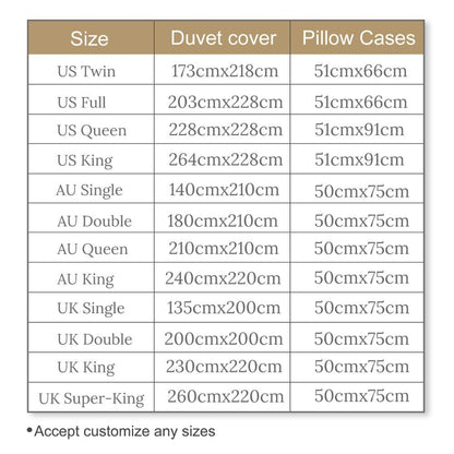 Duvet Bedding - Colorful Bed Set 3-Piece