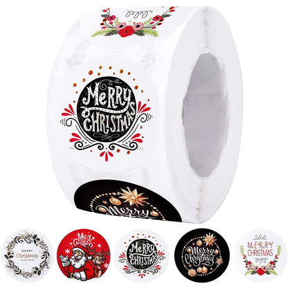 100-500 piece Merry Christmas Stickers