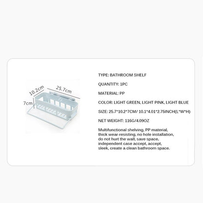 Bathroom Wall-Mounted Shelf Home DIY Bathroom Storage Shelf