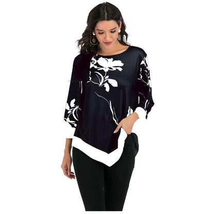 Ladies Casual Summer Top with Floral Print