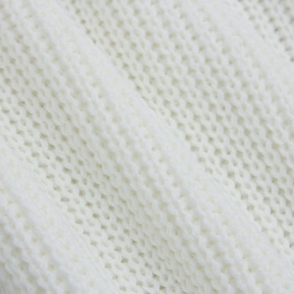 Ladies off-the-shoulder lantern sleeve knitted sweater or dress