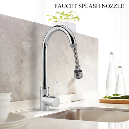 Faucet Extension with Bendable Splash Nozzle