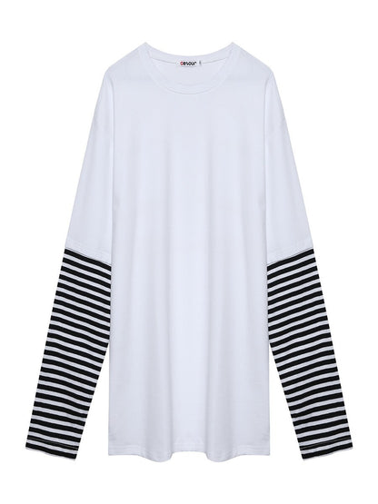 Black white Striped Hip Hop T-shirts Boys and Girls Cotton T-Shirt