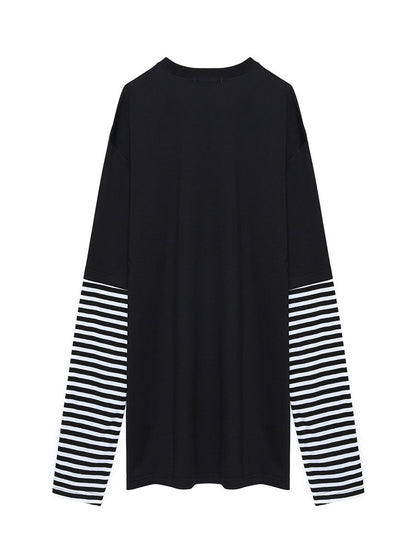 Black white Striped Hip Hop T-shirts Boys and Girls Cotton T-Shirt