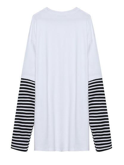 Black white Striped Hip Hop T-shirts Boys and Girls Cotton T-Shirt