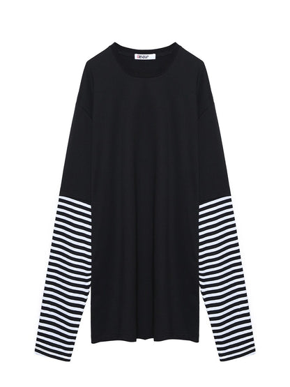 Black white Striped Hip Hop T-shirts Boys and Girls Cotton T-Shirt