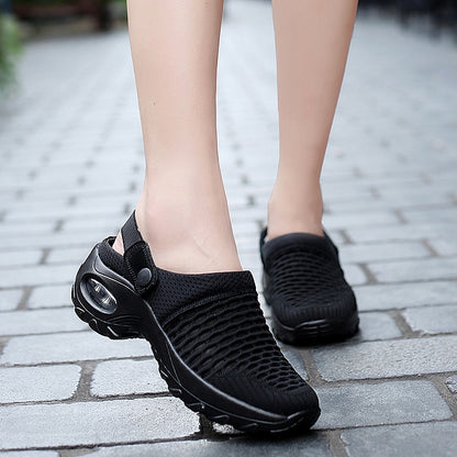 Women Slip-on Shoes - Casual Beach Sandals Non-slip with Mesh