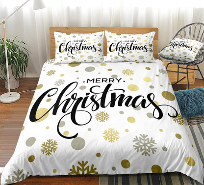 3 Pieces Merry Christmas Duvet Cover Set