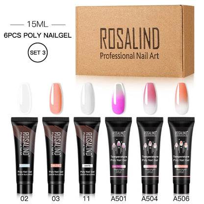 Professional Poly Nail Gel Kit: 6 - 9 Piece Sets