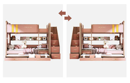 Children's upper and lower bunk - solid wood