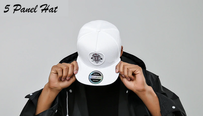 5 panel flat bill baseball cap