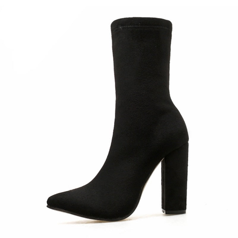 Flock Ladies Chelsea Boots with zipper