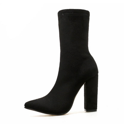 Flock Ladies Chelsea Boots with zipper