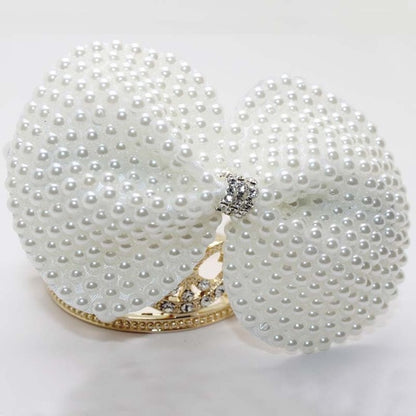 Girls Bling Pearl Bow Hairpins Hair Accessories