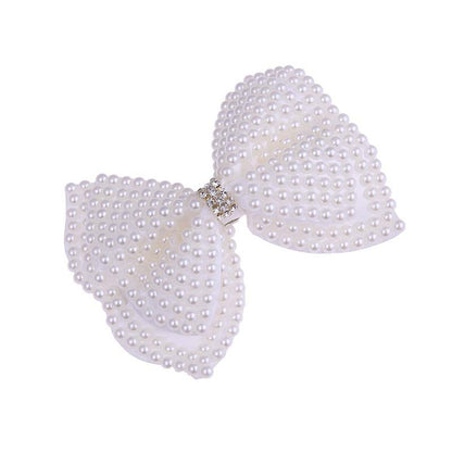 Girls Bling Pearl Bow Hairpins Hair Accessories