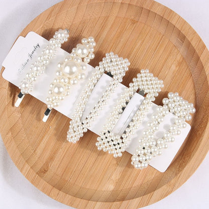 5Pcs/Set Fashion Pearl Hair Clip