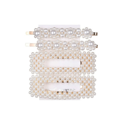 5Pcs/Set Fashion Pearl Hair Clip