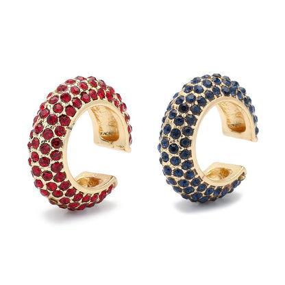 C Shaped CZ Rhinestone Small Ear Cuffs Clip