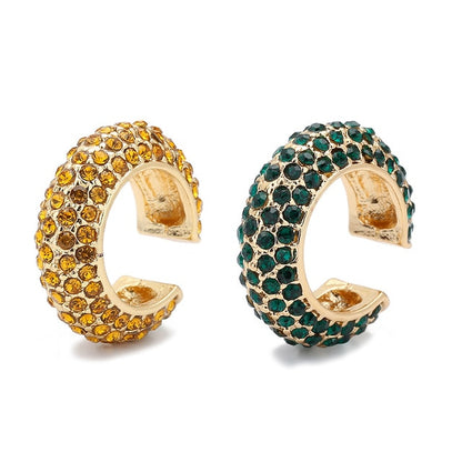 C Shaped CZ Rhinestone Small Ear Cuffs Clip