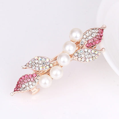 Girls Bling Pearl Bow Hairpins Hair Accessories