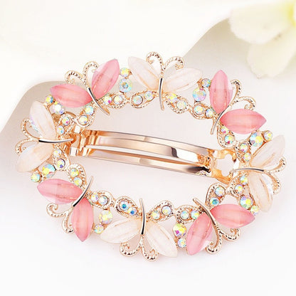 Girls Bling Pearl Bow Hairpins Hair Accessories
