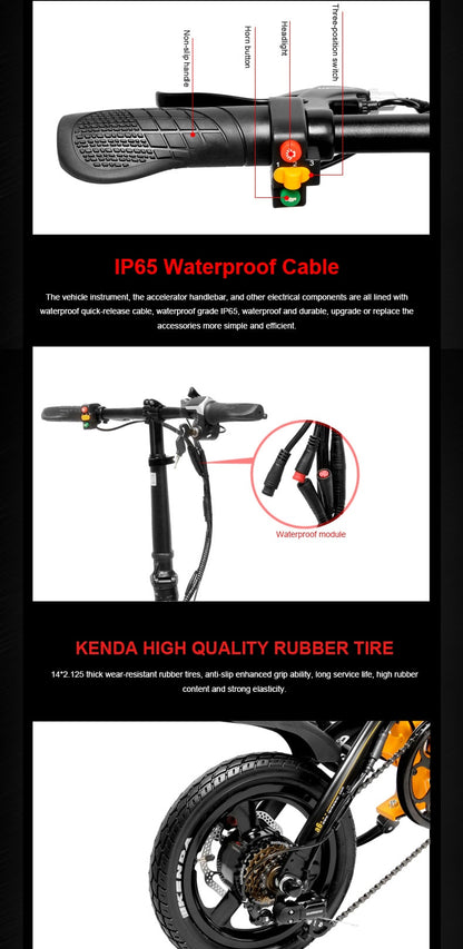 Folding 14inch electric ebike 36V