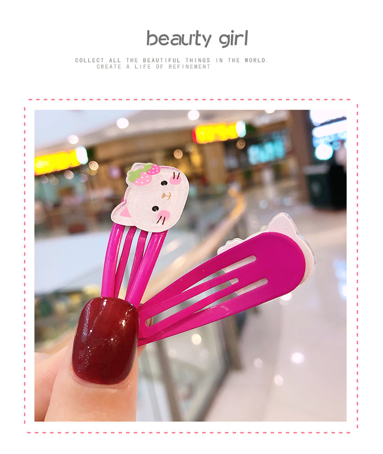 Girls Cute Cartoon Fruit Hairpins:  10 - 15 Piece Sets
