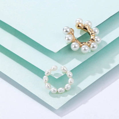 C Shaped CZ Rhinestone Small Ear Cuffs Clip