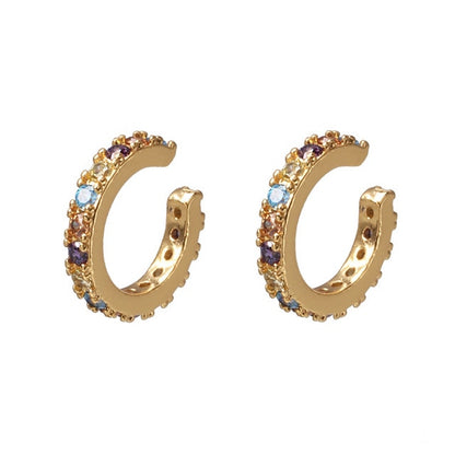 C Shaped CZ Rhinestone Small Ear Cuffs Clip