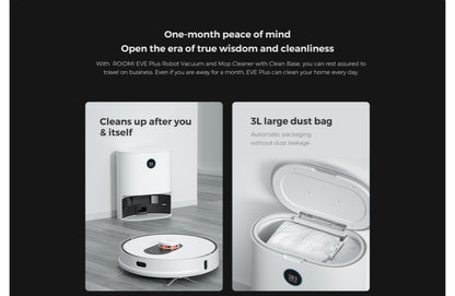 Eve Plus Smart Vacuum Robot Cleaner with Auto Empty