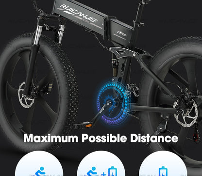 Electric Mountain Bike 48V12.8ah 1000W Max 50km/h