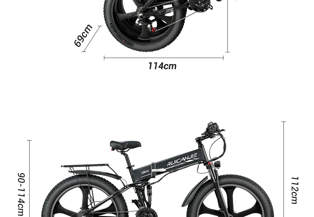 Electric Mountain Bike 48V12.8ah 1000W Max 50km/h