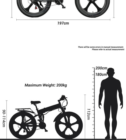 Electric Mountain Bike 48V12.8ah 1000W Max 50km/h