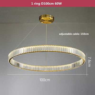 Modern Luxury Crystal Led Pendant Lighting - Dimmable