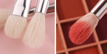 Makeup brushes set Natural goat hair - Black